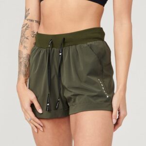 YOUNG LA - W104 VELOCITY RUNNING SHORTS FOREST GREEN - NOVO