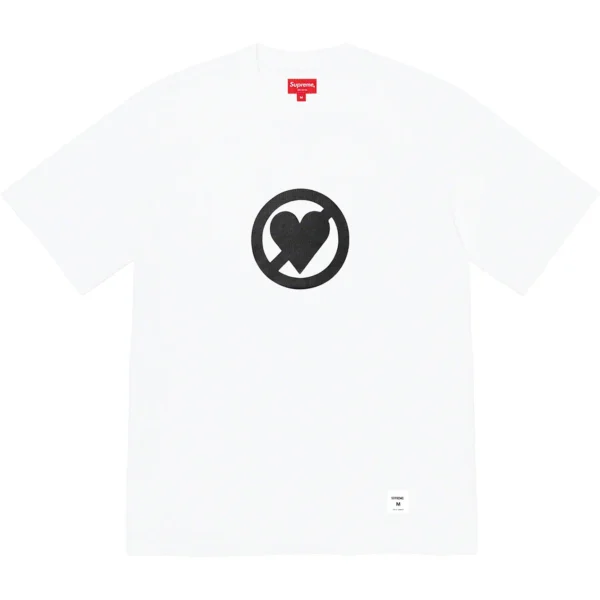 SUPREME - NO LOVE S/S TOP WHITE - NOVO