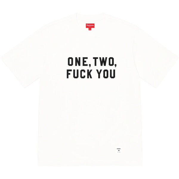 SUPREME - ONE TWO FUCK YOU S/S TOP WHITE - NOVO