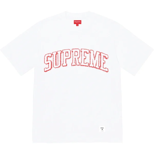 SUPREME - SKETCH EMBROIDERED S/S TOP WHITE - NOVO