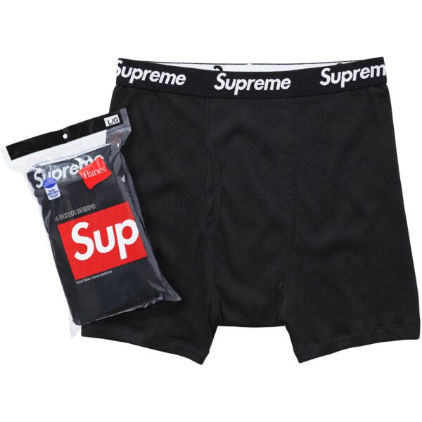 SUPREME x HANES - BOXER BRIEFS BLACK - NOVO