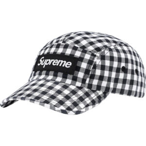 SUPREME - GINGHAM CAMP CAP BLACK - NOVO