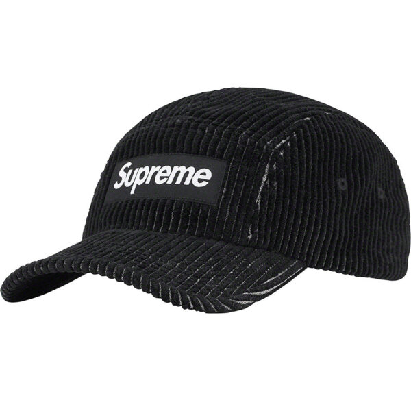 SUPREME - 2-TONE CORDUROY CAMP CAP BLACK - NOVO