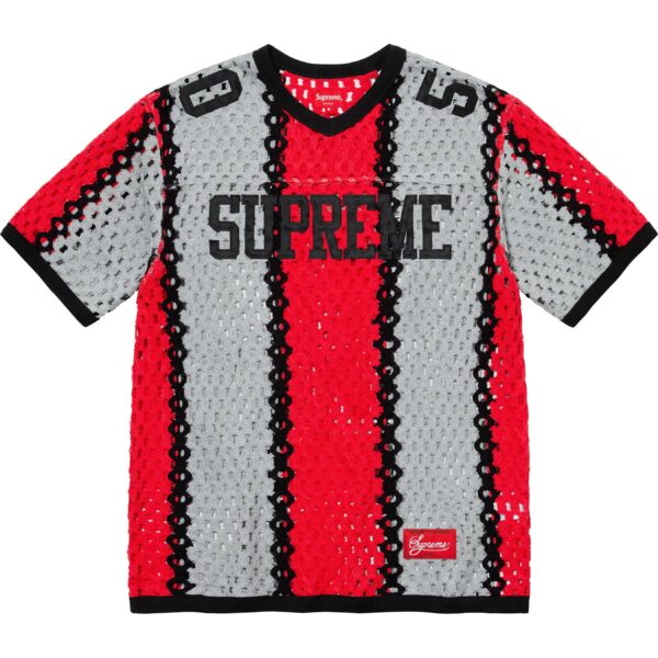 SUPREME - CROCHET FOOTBALL JERSEY BLACK - NOVO