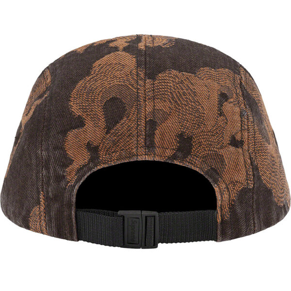 SUPREME - FLAMES JACQUARD DENIM CAMP CAP WASHED BLACK - NOVO - Image 2