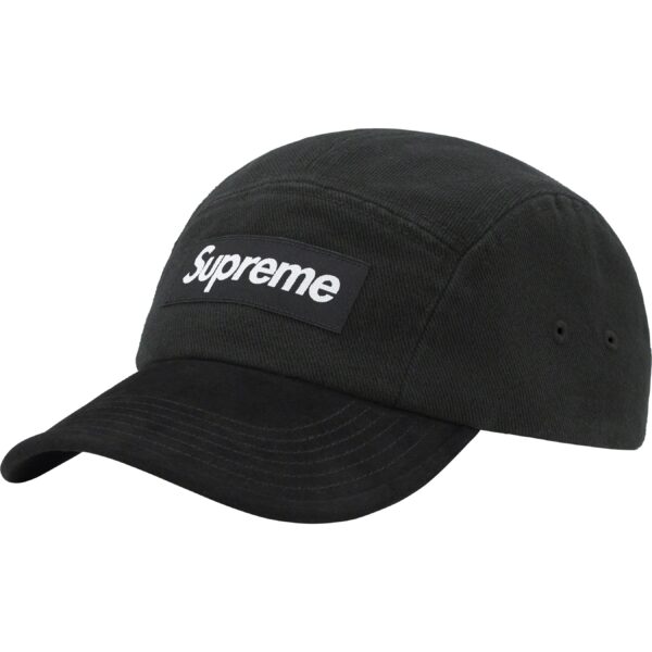 SUPREME - SUEDE VISOR CAMP CAP BLACK - NOVO