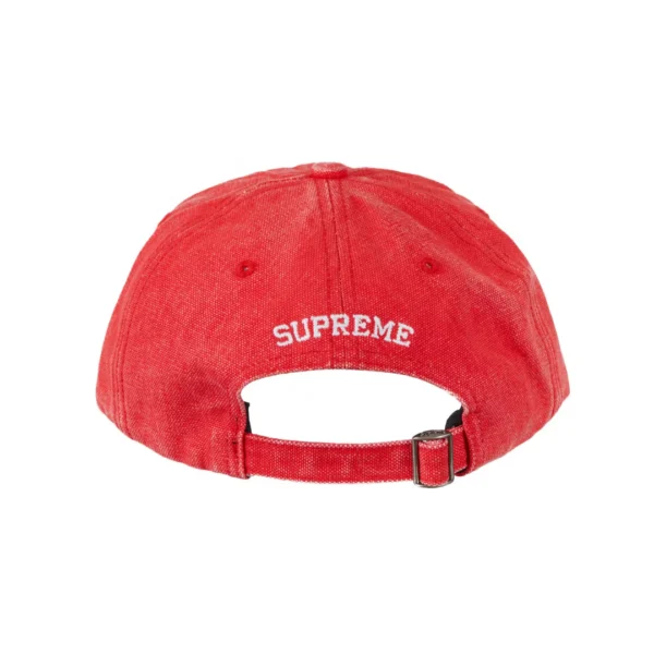 SUPREME - PIGMENT CANVAS S LOGO 6-PANEL RED (SS23) - NOVO - Image 2