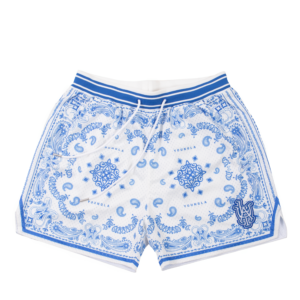 YOUNG LA - 132 INFAMOUS BANDANA SHORTS BLUE - NOVO
