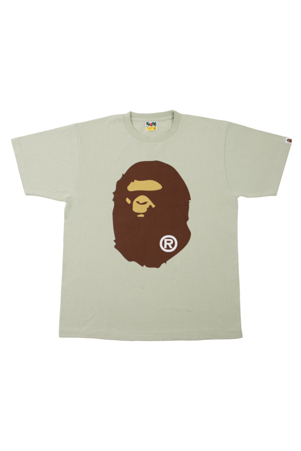 BAPE - PIGMENT BIG APE HEAD TEE MENS GREEN - NOVO