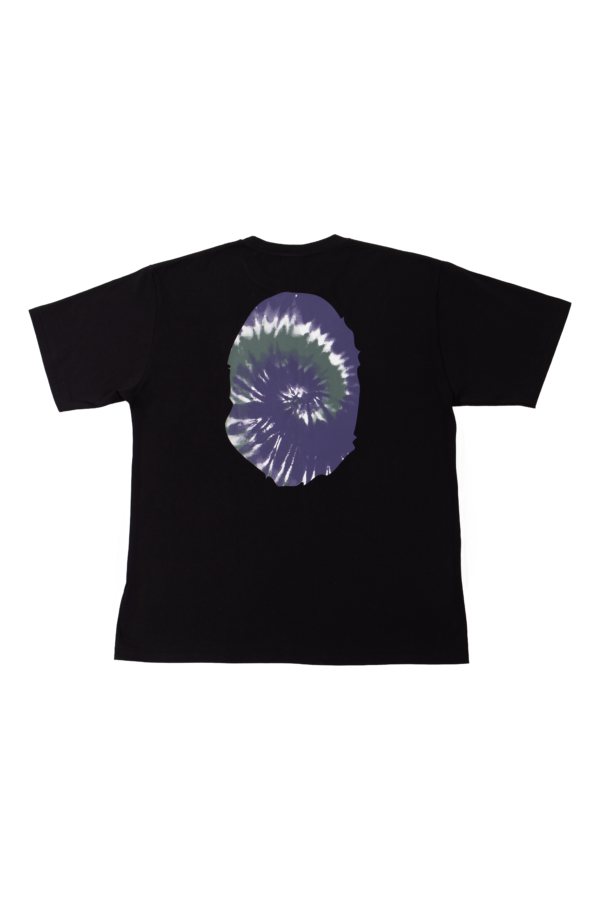 BAPE - TIE-DYE BIG APE HEAD TEE BLACK - NOVO - Image 3