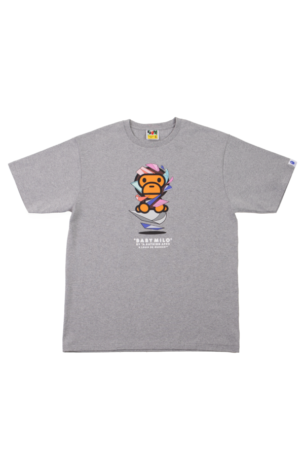 BAPE x LDG - BABY MILO TEE MENS GRAY - NOVO