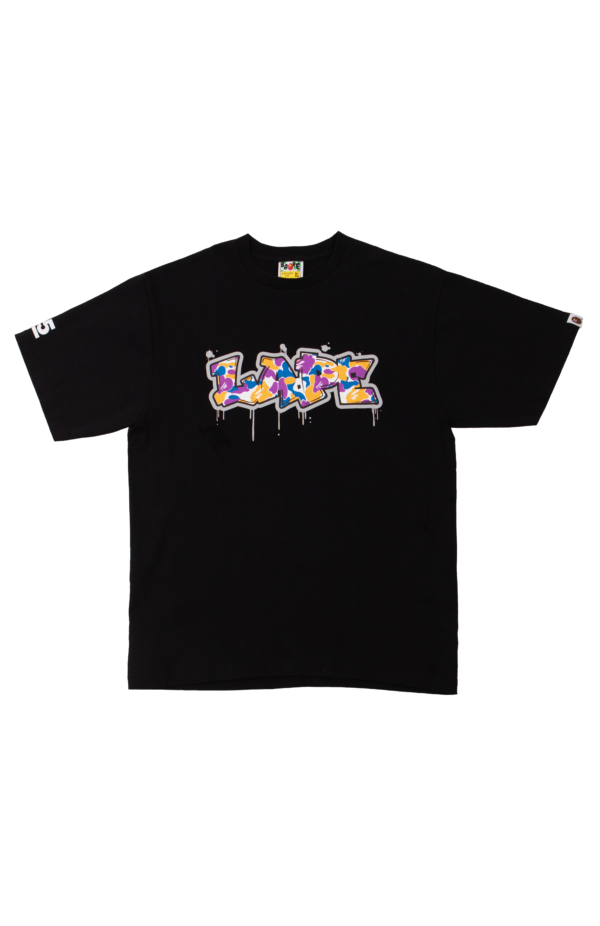BAPE - STORE LA 5TH ANNIV. LAPE GRAFFITI LOGO TEE MENS BLACK - NOVO