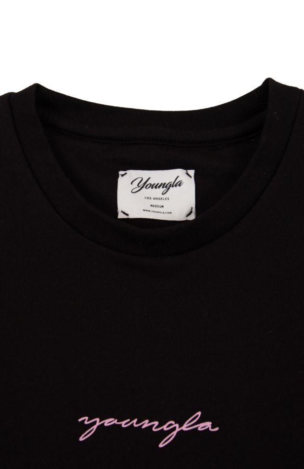 YOUNG LA - W426 NOT SO BASIC CROPPED TEE BLACK - NOVO - Image 2