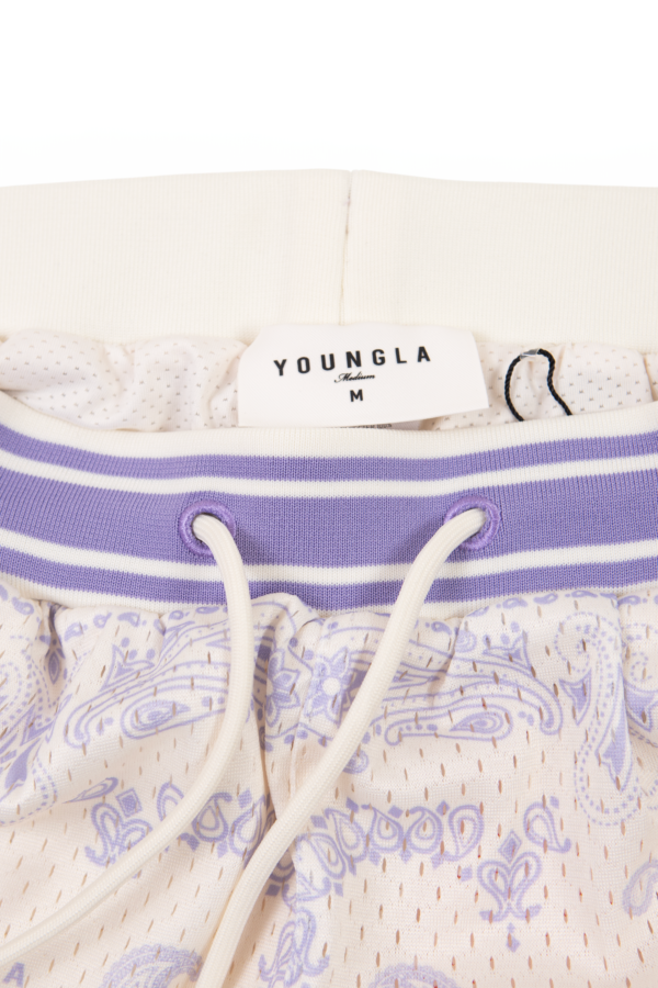 YOUNG LA - 132 INFAMOUS BANDANA SHORTS SOFT PURPLE - NOVO - Image 2