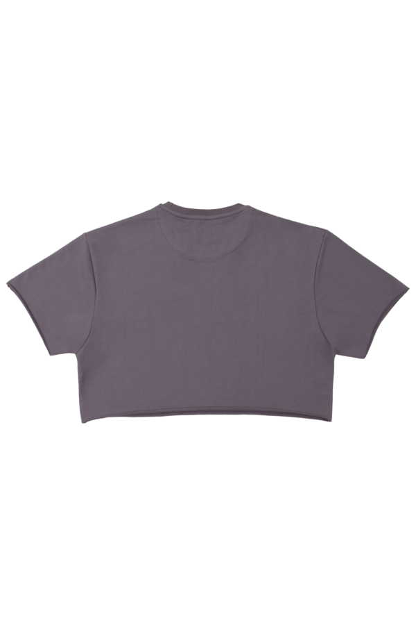 YOUNG LA - W426 NOT SO BASIC CROPPED TEE NARDO GREY - NOVO - Image 3