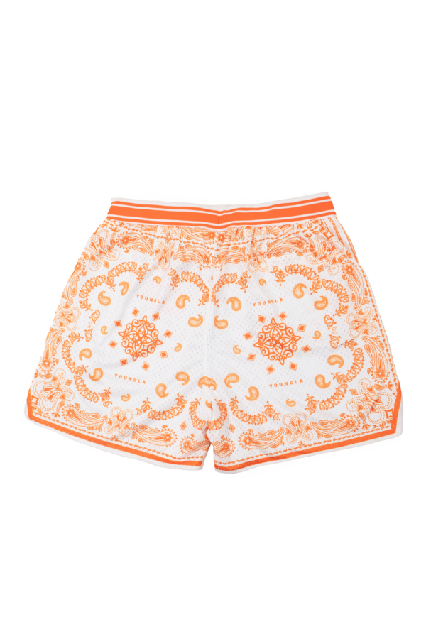 YOUNG LA - 132 INFAMOUS BANDANA SHORTS ORANGE - NOVO - Image 3