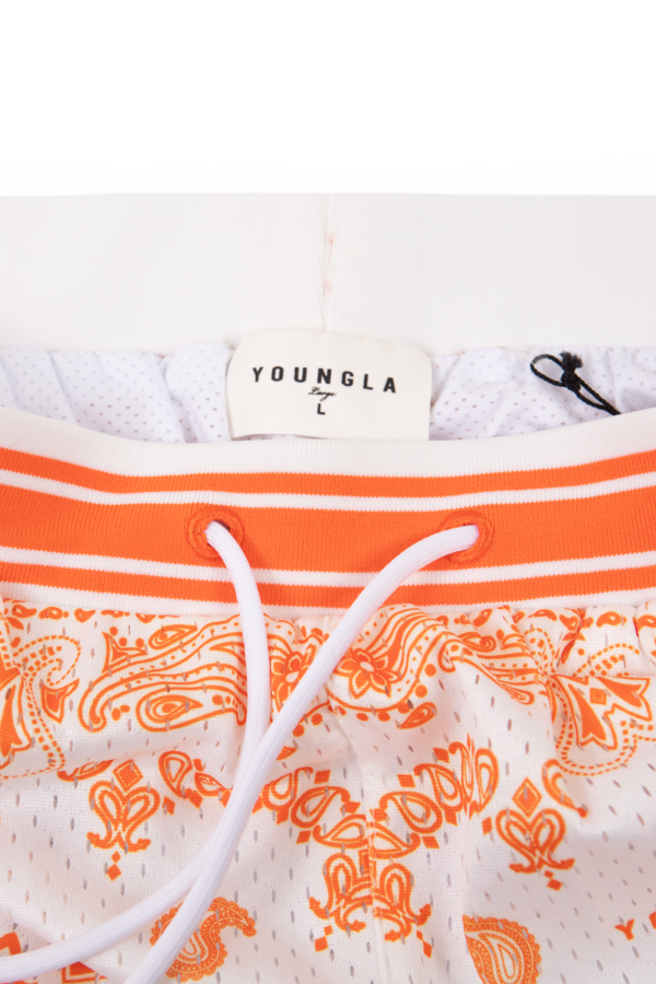 YOUNG LA - 132 INFAMOUS BANDANA SHORTS ORANGE - NOVO - Image 2
