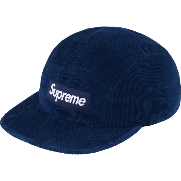 SUPREME - CORDUROY CAMP CAP NAVY (FW23) - NOVO