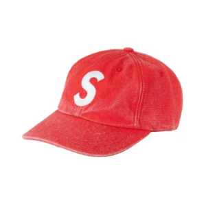 SUPREME - PIGMENT CANVAS S LOGO 6-PANEL RED (SS23) - NOVO