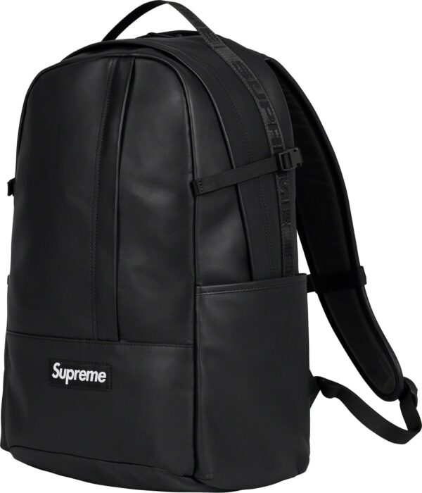 SUPREME - LEATHER BACKPACK BLACK (FW23) - NOVO - Image 4