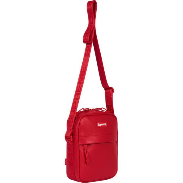 SUPREME - LEATHER SHOULDER BAG RED (FW23) - NOVO - Image 3
