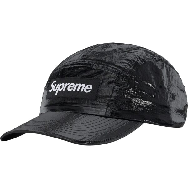 SUPREME - GLOSS RIPSTOP CAMP CAP BLACK - NOVO