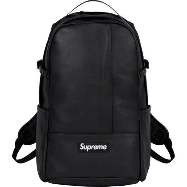 SUPREME - LEATHER BACKPACK BLACK (FW23) - NOVO