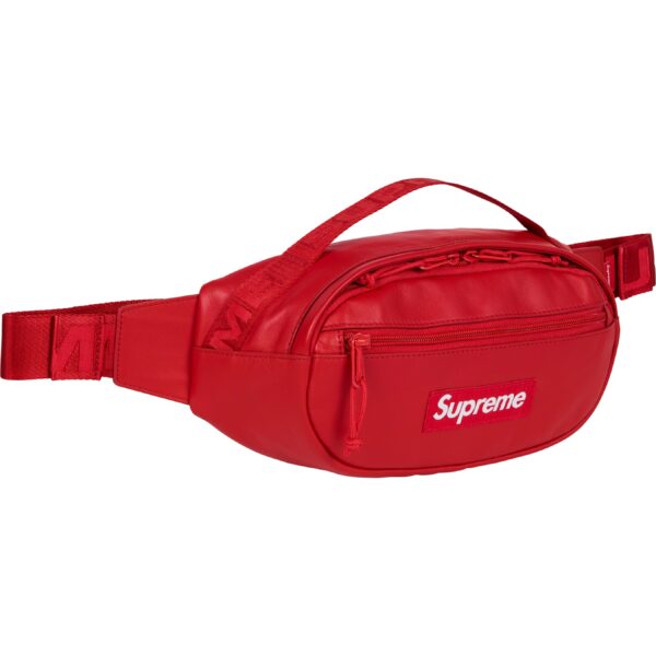 SUPREME - LEATHER WAIST BAG RED (FW23) - NOVO - Image 2