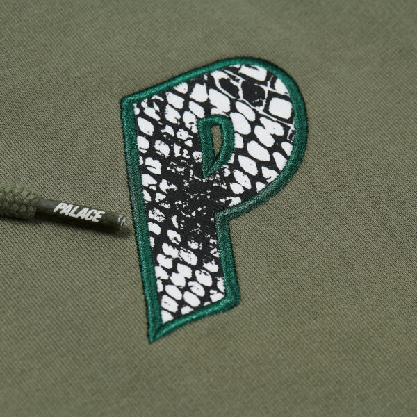 PALACE - P-3 SNAKE APPLIQUE HOOD OLIVE - NOVO - Image 3