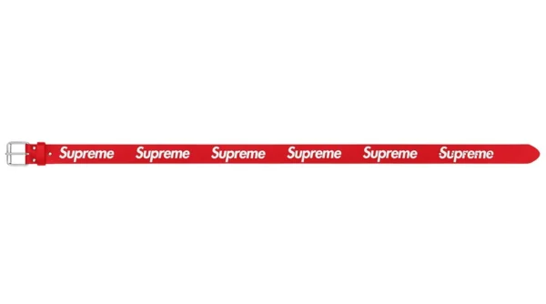 SUPREME - REPEAT LEATHER BELT RED - NOVO - Image 2
