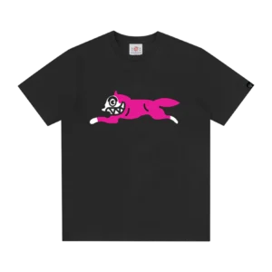 ICECREAM - GLOW IN THE DARK RUNNING DOG TEE BLACK - NOVO